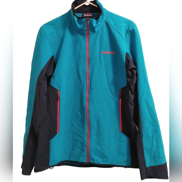 Patagonia Men's Adze Hybrid Soft Shell PolarTec Jacket Size M Blue Windblock - Picture 2 of 14